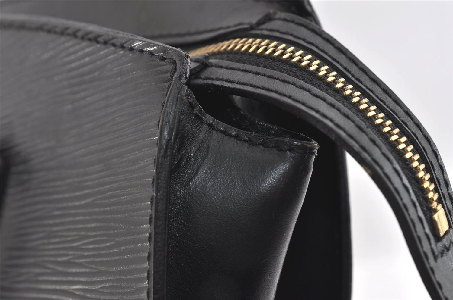 Auth Louis Vuitton Epi Saint Jacques Shopping Shoulder Bag Black M52262 LV 2801I