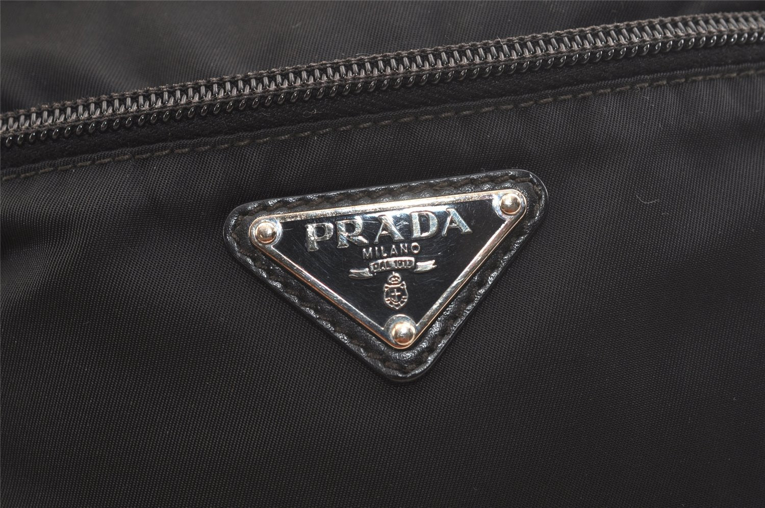 Authentic PRADA Nylon Tessuto Leather Shoulder Cross Body Bag Purse Black 2802K