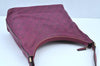 Authentic GUCCI Guccissima GG Leather Shoulder Bag Purse 257282 Purple 2803I