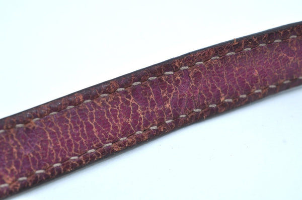 Authentic GUCCI Guccissima GG Leather Shoulder Bag Purse 257282 Purple 2803I