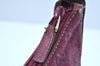 Authentic GUCCI Guccissima GG Leather Shoulder Bag Purse 257282 Purple 2803I