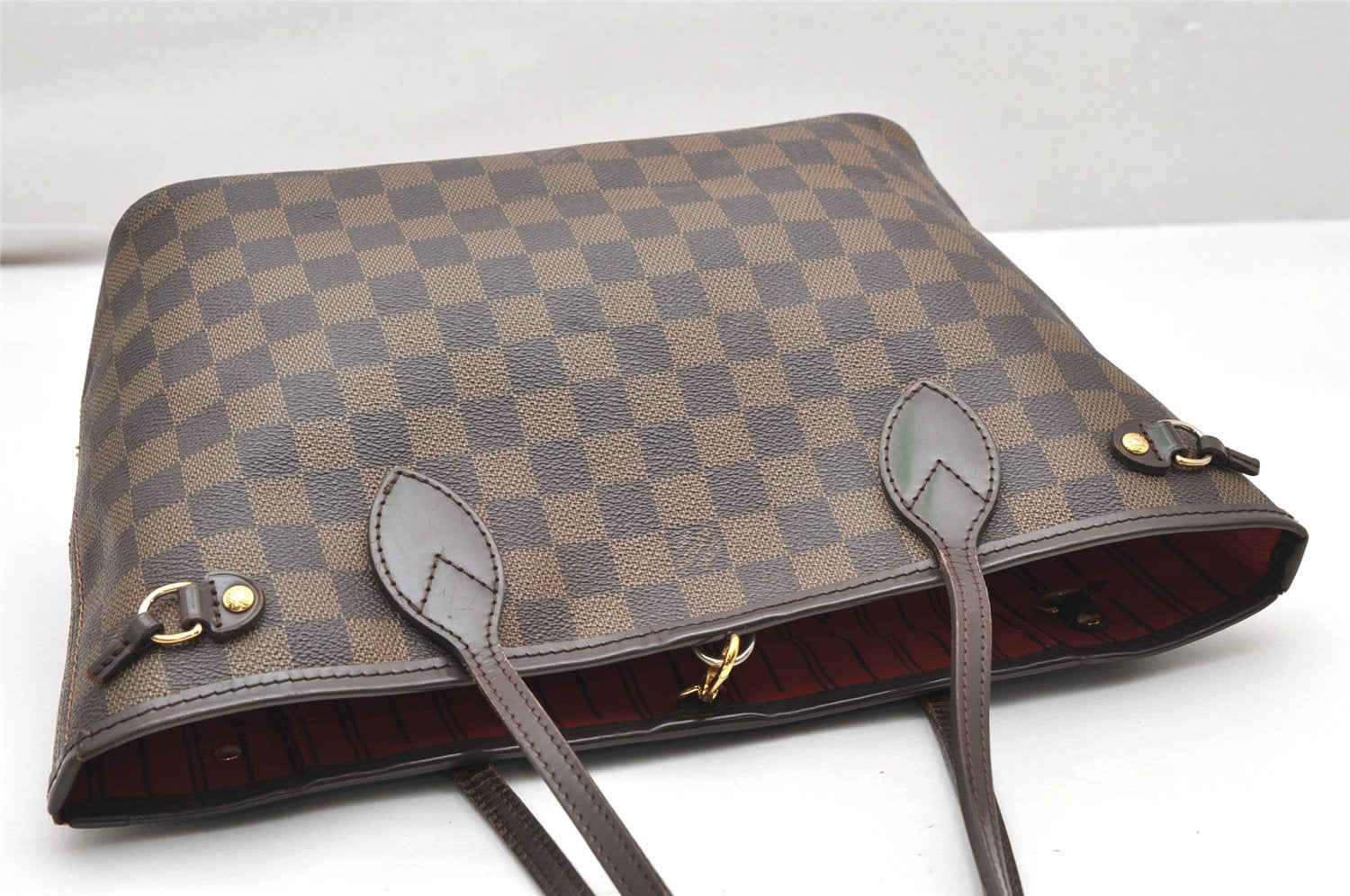 Authentic Louis Vuitton Damier Neverfull PM Shoulder Tote Bag N51109 LV 2806K