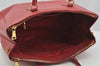 Authentic PRADA Saffiano Leather Nappa Vintage Tote Hand Bag Red 2807I