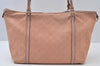 Authentic GUCCI Guccissima Abbey Shoulder Tote Bag GG Leather 197953 Pink 2808I