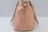 Authentic GUCCI Guccissima Abbey Shoulder Tote Bag GG Leather 197953 Pink 2808I