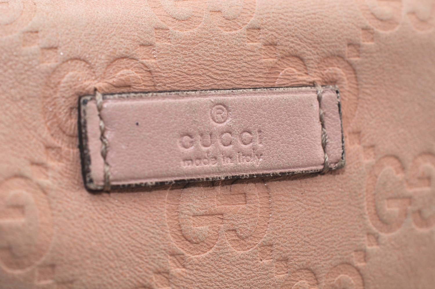 Authentic GUCCI Guccissima Abbey Shoulder Tote Bag GG Leather 197953 Pink 2808I