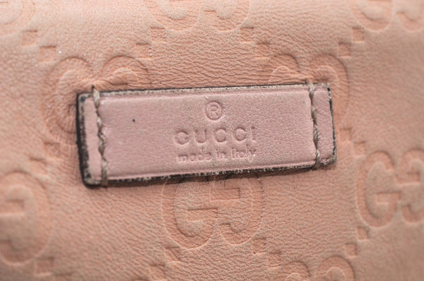Authentic GUCCI Guccissima Abbey Shoulder Tote Bag GG Leather 197953 Pink 2808I