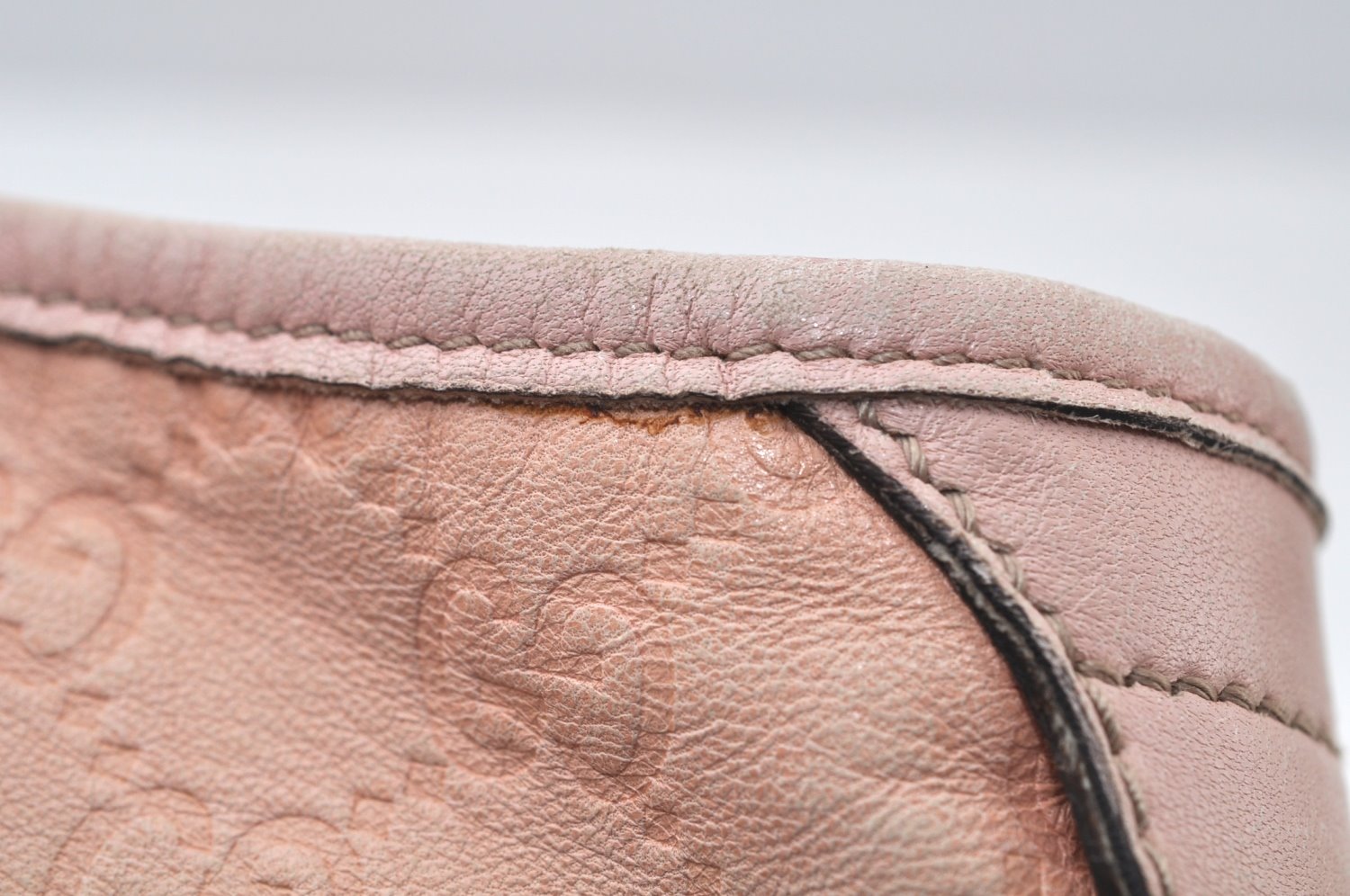 Authentic GUCCI Guccissima Abbey Shoulder Tote Bag GG Leather 197953 Pink 2808I