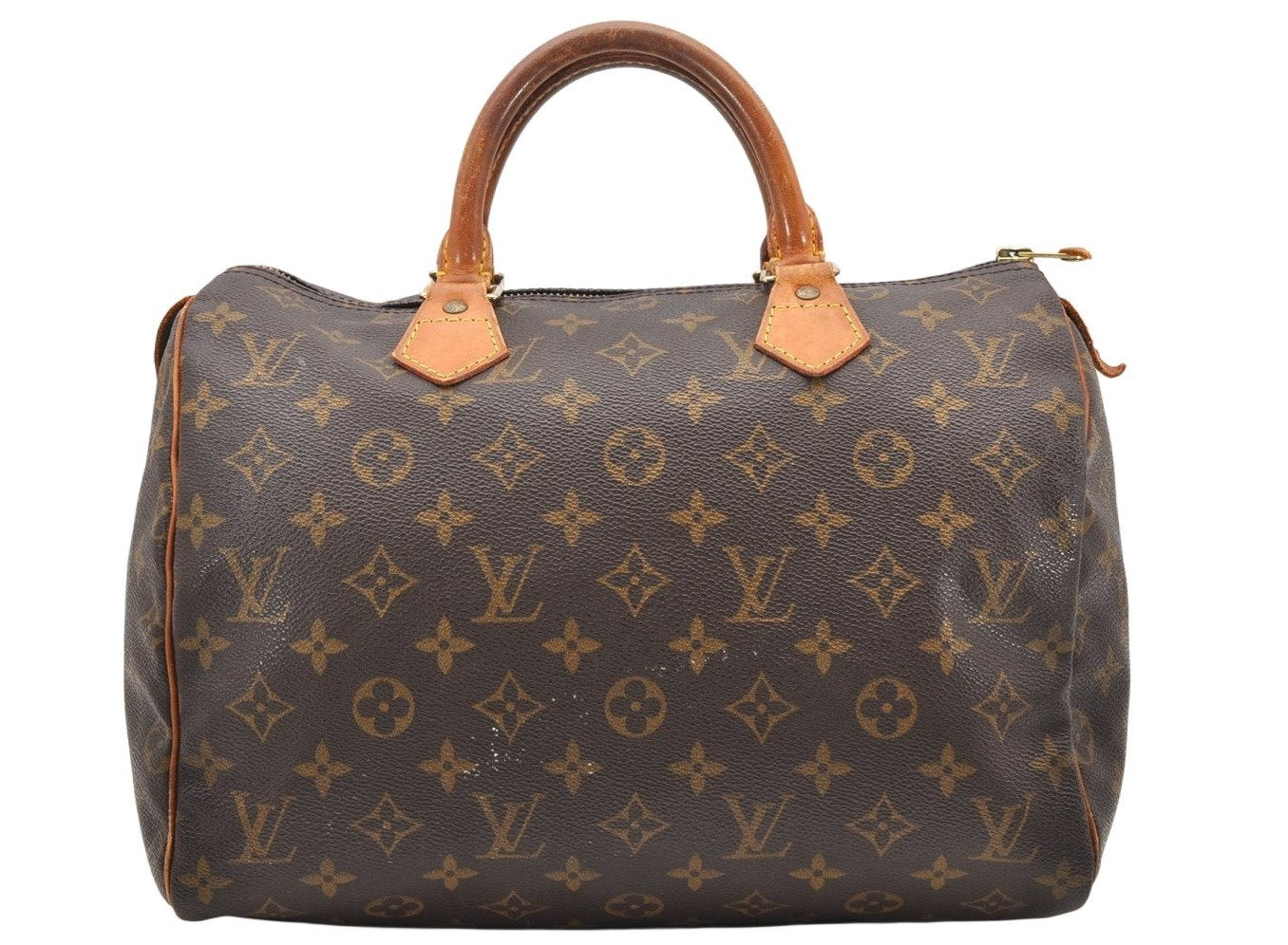 Authentic Louis Vuitton Monogram Speedy 30 Hand Boston Bag M41526 LV 2808K