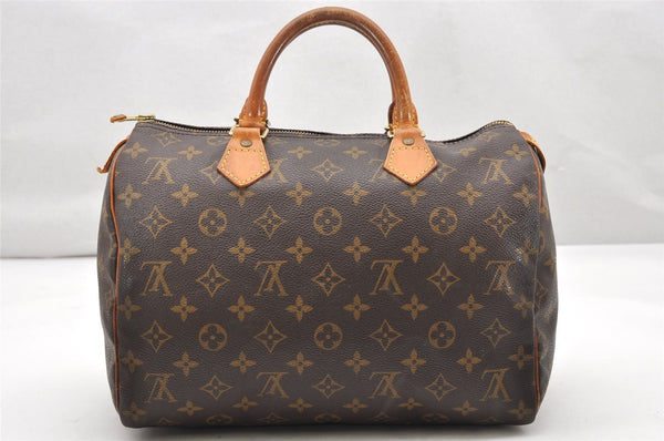 Authentic Louis Vuitton Monogram Speedy 30 Hand Boston Bag M41526 LV 2808K