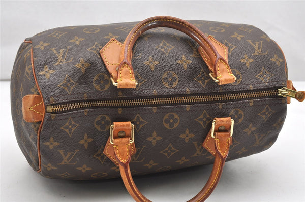 Authentic Louis Vuitton Monogram Speedy 30 Hand Boston Bag M41526 LV 2808K