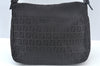 Authentic FENDI Zucchino Mamma Baguette Shoulder Bag Canvas Leather Brown 2809I