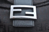Authentic FENDI Zucchino Mamma Baguette Shoulder Bag Canvas Leather Brown 2809I