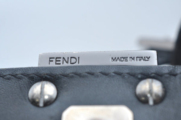 Authentic FENDI Zucchino Mamma Baguette Shoulder Bag Canvas Leather Brown 2809I