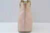 Authentic GUCCI Eclipse Shoulder Tote Bag GG Canvas Leather 120840 Pink 2810I