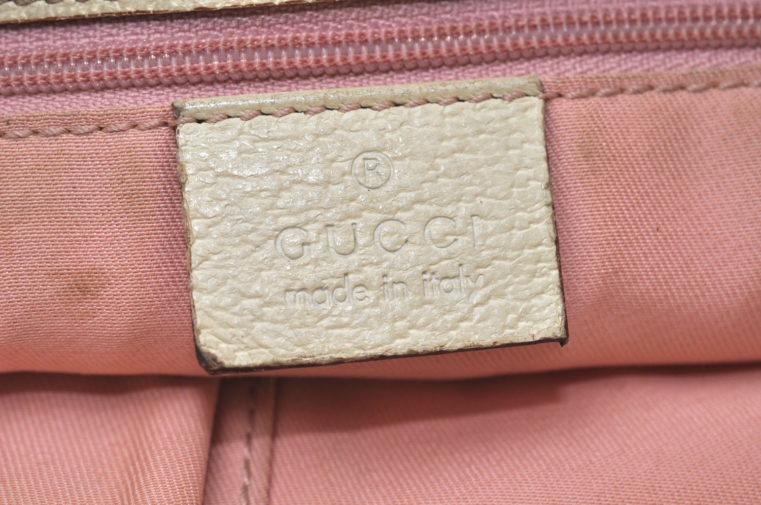 Authentic GUCCI Eclipse Shoulder Tote Bag GG Canvas Leather 120840 Pink 2810I