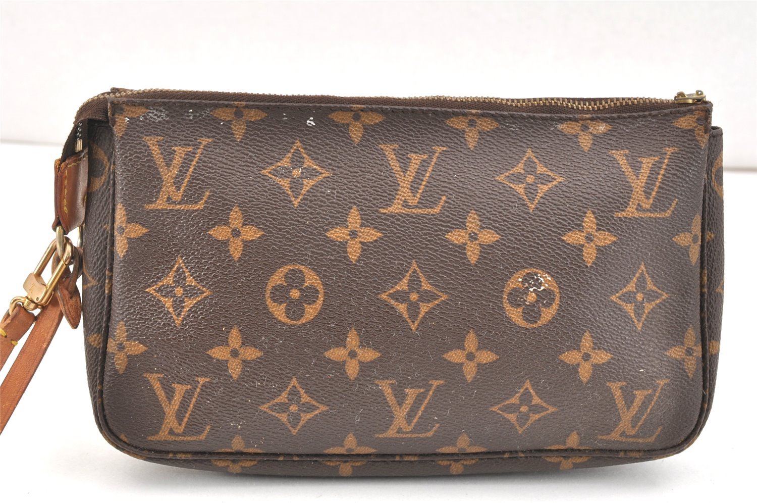 Authentic Louis Vuitton Monogram Pochette Accessoires Pouch M51980 Junk 2812K