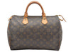 Authentic Louis Vuitton Monogram Speedy 30 Hand Boston Bag M41526 LV 2813K