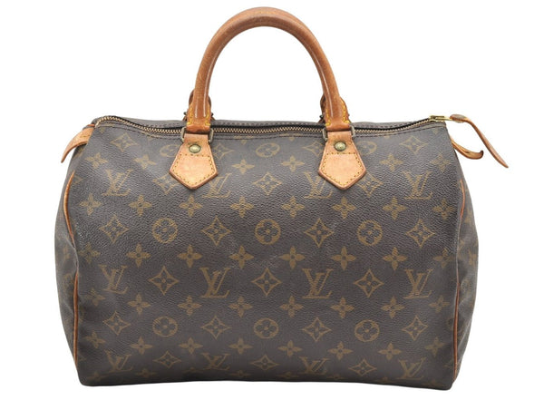 Authentic Louis Vuitton Monogram Speedy 30 Hand Boston Bag M41526 LV 2813K