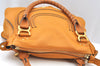 Authentic Chloe Marcie Leather 2Way Shoulder Cross Body Hand Bag Orange 2814I