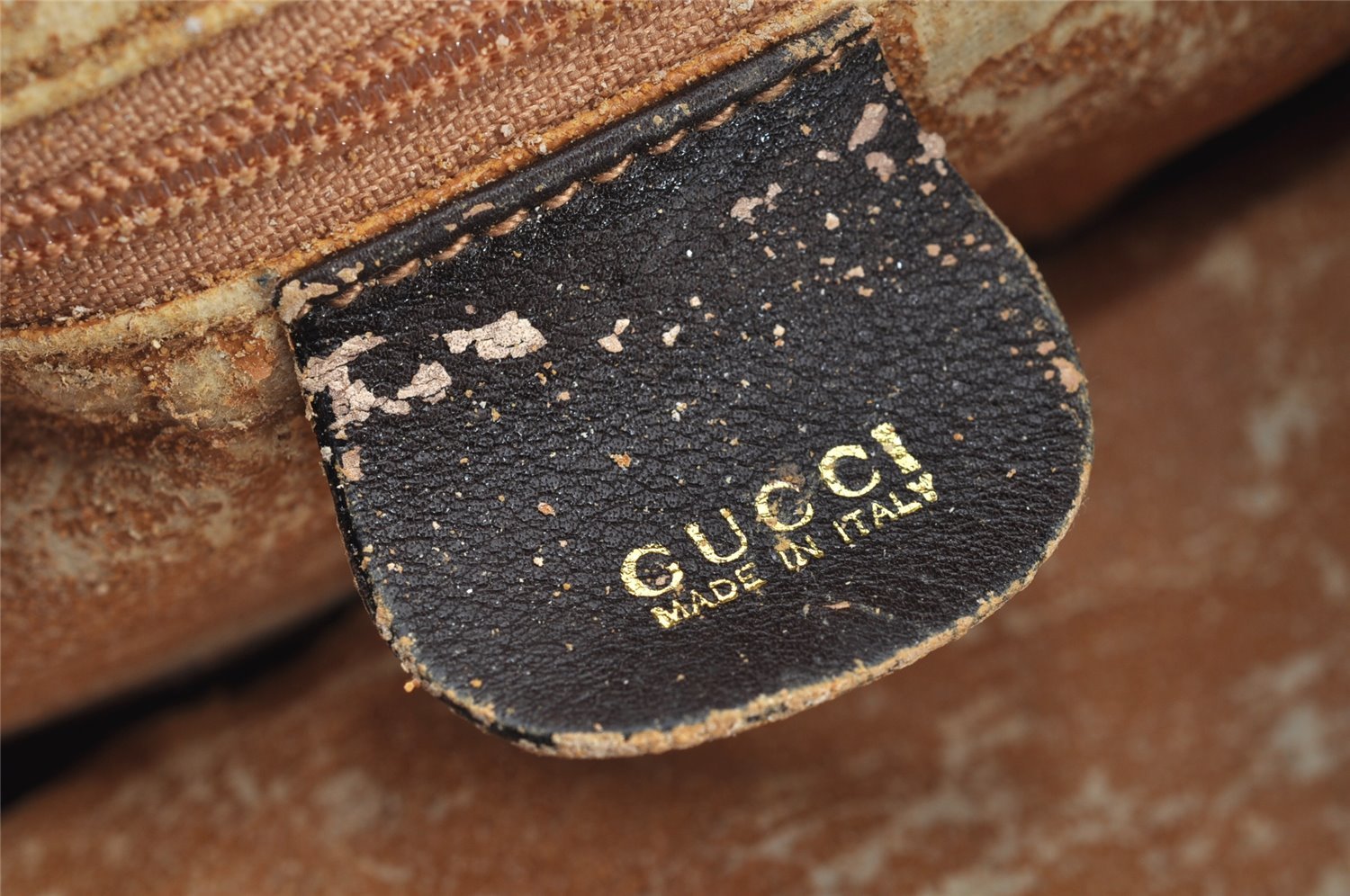 Authentic GUCCI Vintage Bamboo 2Way Shoulder Hand Bag Leather Brown Junk 2815I