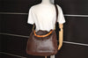 Authentic GUCCI Vintage Bamboo 2Way Shoulder Hand Bag Leather Brown Junk 2815I