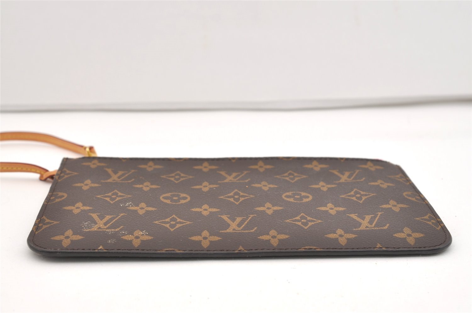 Authentic Louis Vuitton Monogram Neverfull GM Pouch Purse Clutch Bag Pink 2815J