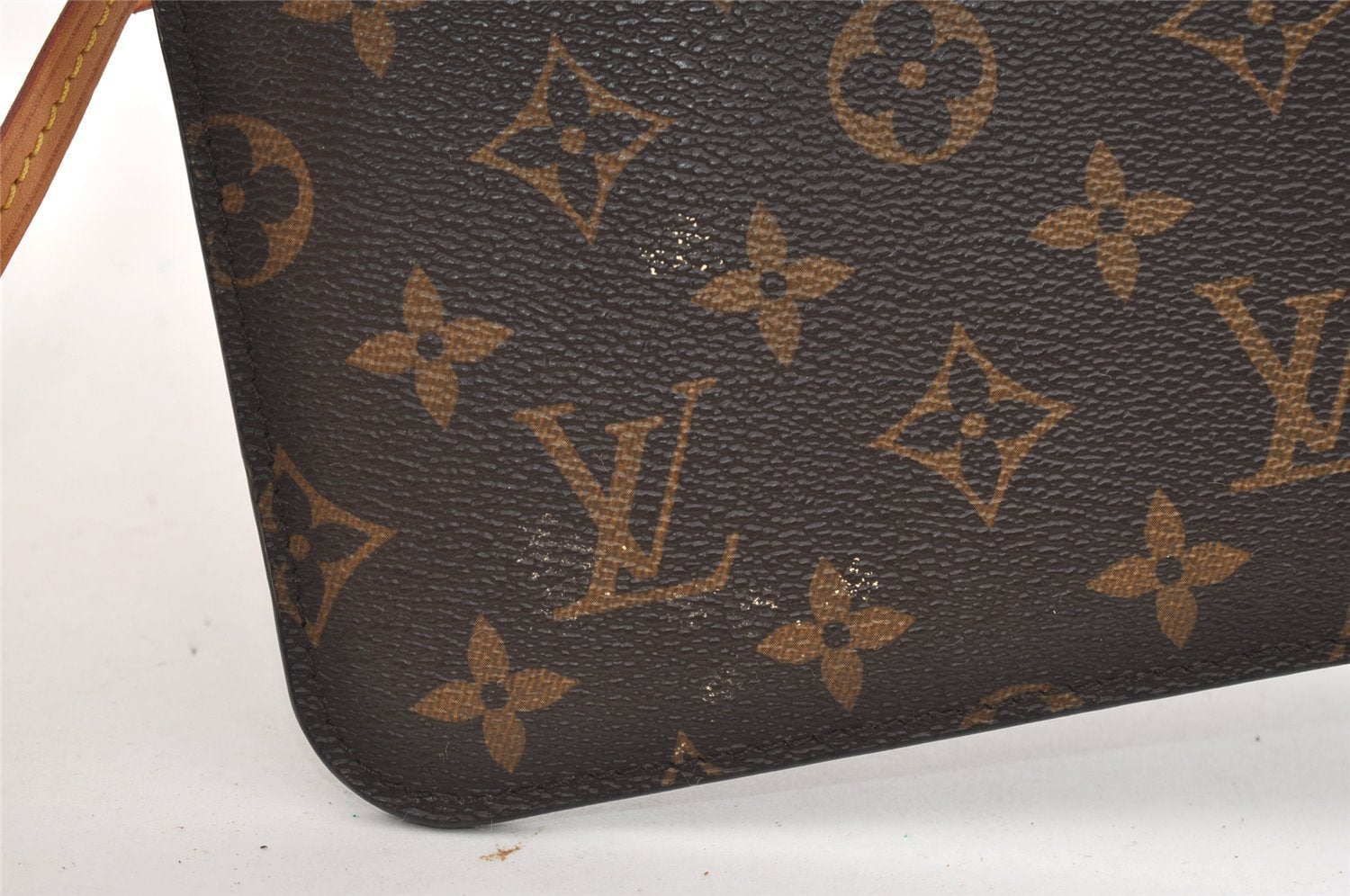 Authentic Louis Vuitton Monogram Neverfull GM Pouch Purse Clutch Bag Pink 2815J