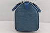 Authentic Louis Vuitton Epi Speedy 25 Hand Boston Bag Blue M43015 LV 2815K