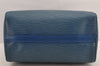 Authentic Louis Vuitton Epi Speedy 25 Hand Boston Bag Blue M43015 LV 2815K