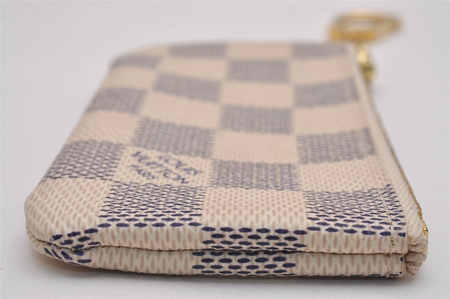 Authentic Louis Vuitton Damier Azur Pochette Cles Coin Purse N62659 LV 2816J