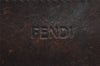 Authentic FENDI Zucca Hand Tote Folding Bag Purse Nylon Leather Brown 2816K