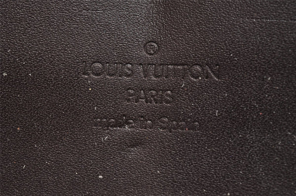 Authentic Louis Vuitton Vernis Zippy Wallet Long Wine Red M93522 LV Junk 2817J