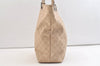 Authentic GUCCI Vintage Shoulder Tote Bag GG Canvas Leather 31243 Beige 2818K