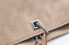 Authentic GUCCI Vintage Shoulder Tote Bag GG Canvas Leather 31243 Beige 2818K