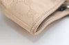 Authentic GUCCI Vintage Shoulder Tote Bag GG Canvas Leather 31243 Beige 2818K