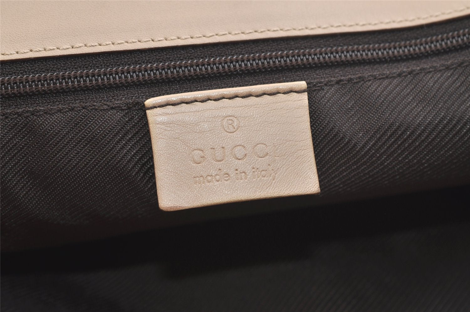 Authentic GUCCI Vintage Shoulder Tote Bag GG Canvas Leather 31243 Beige 2818K