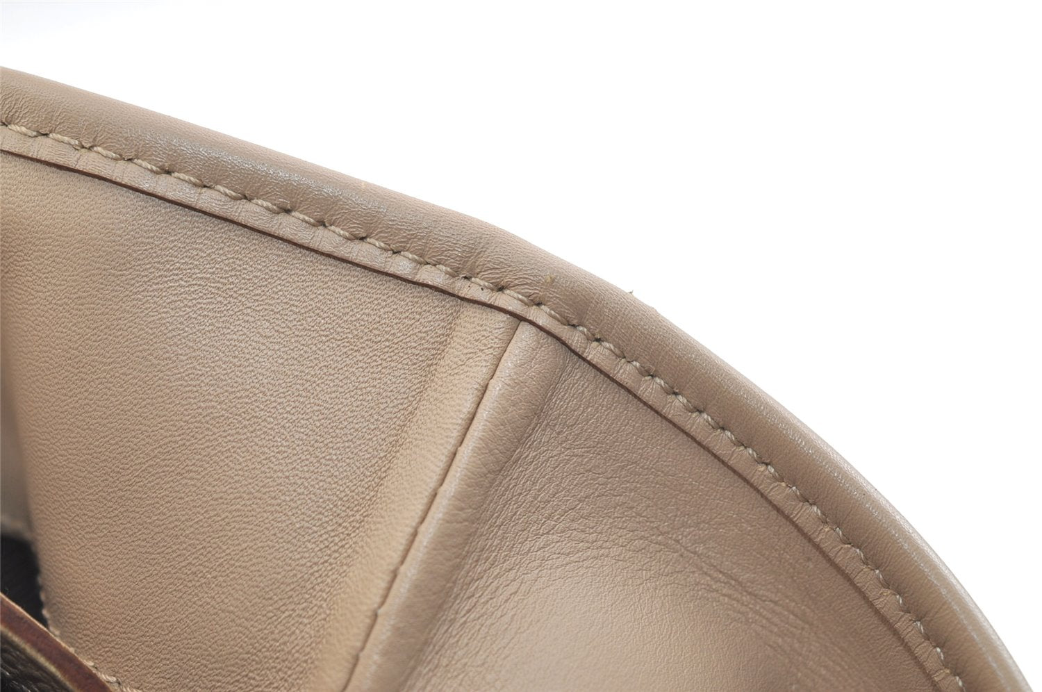 Authentic GUCCI Vintage Shoulder Tote Bag GG Canvas Leather 31243 Beige 2818K