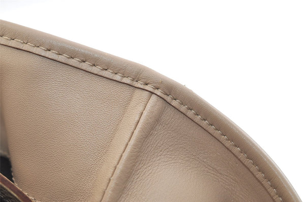 Authentic GUCCI Vintage Shoulder Tote Bag GG Canvas Leather 31243 Beige 2818K