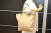 Authentic GUCCI Vintage Shoulder Tote Bag GG Canvas Leather 31243 Beige 2818K