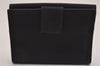 Authentic PRADA Vintage Nylon Leather Bifold Wallet Purse Black 2819J