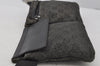 Authentic GUCCI Vintage Waist Body Bag Purse GG Canvas Leather 28566 Black 2820J