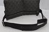 Authentic GUCCI Vintage Waist Body Bag Purse GG Canvas Leather 28566 Black 2820J