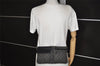 Authentic GUCCI Vintage Waist Body Bag Purse GG Canvas Leather 28566 Black 2820J