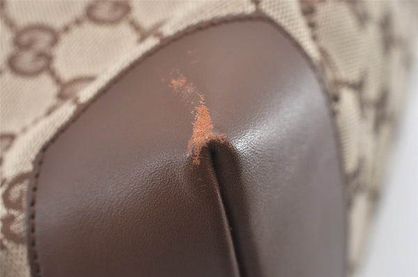 Authentic GUCCI Vintage Shoulder Tote Bag GG Canvas Leather 34339 Brown 2821J