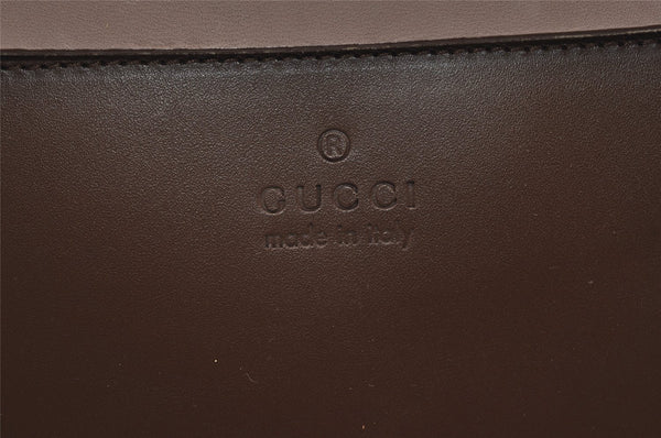 Authentic GUCCI Vintage Shoulder Tote Bag GG Canvas Leather 34339 Brown 2821J
