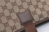 Authentic GUCCI Vintage Shoulder Tote Bag GG Canvas Leather 34339 Brown 2821J