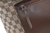 Authentic GUCCI Vintage Shoulder Tote Bag GG Canvas Leather 34339 Brown 2821J