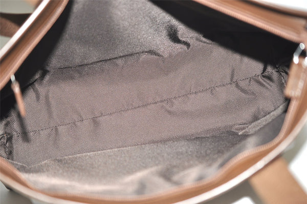 Authentic GUCCI Vintage Shoulder Tote Bag GG Canvas Leather 34339 Brown 2821J