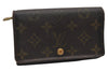 Auth Louis Vuitton Monogram Porte Monnaie Billets Tresor Wallet M61730 LV 2822J